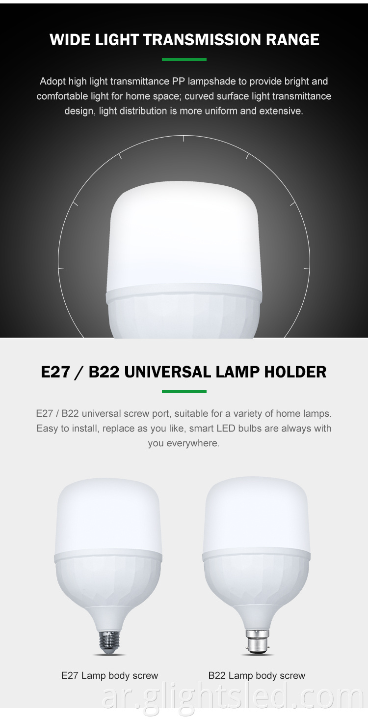 G-Lights منتج جديد E27 B22 داخلي مكتب المنزل 5 10 15 20 30 40 50 60 Watt Led Bulb Lamp